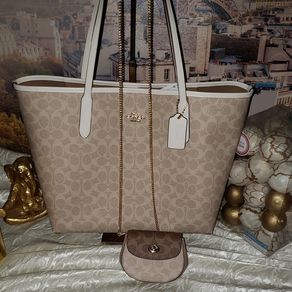 Coach 2pc Monogram Tote